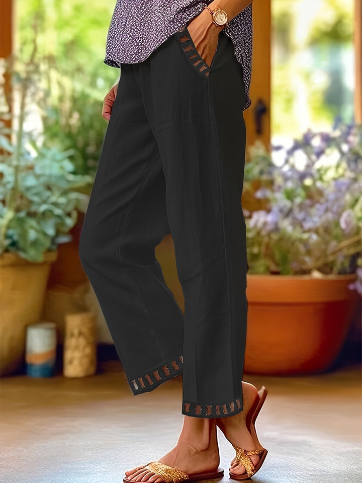 Wren – Relaxed Contrast Trim Cropped Broek
