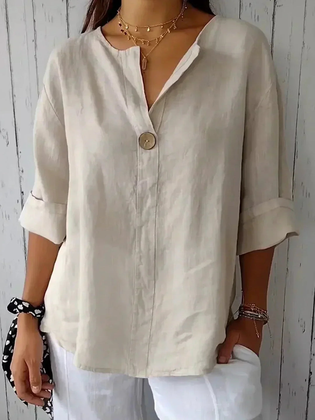 Luna - Casual V-Hals Blouse