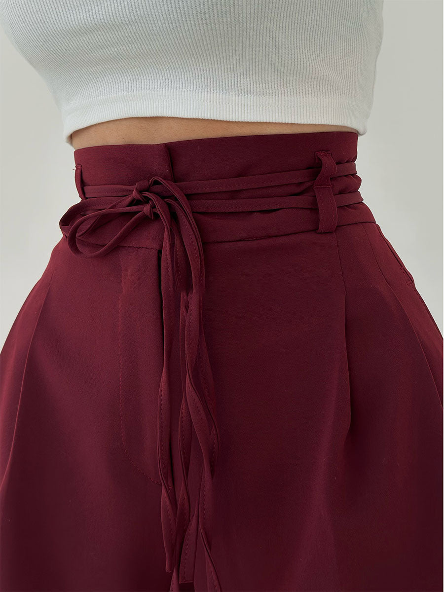 Josephine - Hoge Taille Broek met Brede Pijpen