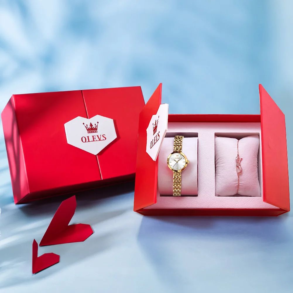 Elegant dames quartz horloge met luxe schakelband