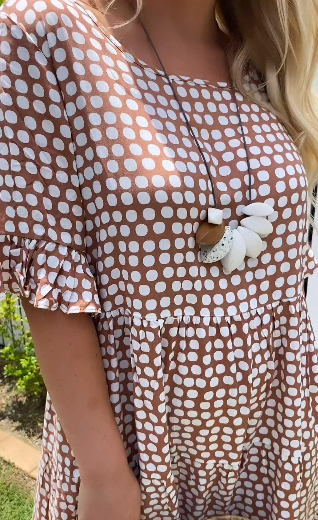 Michelle™ - Midi-jurk met Korte Mouwen