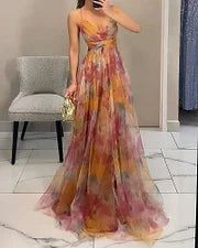 Sophia's Elegante Halterprint Jurk