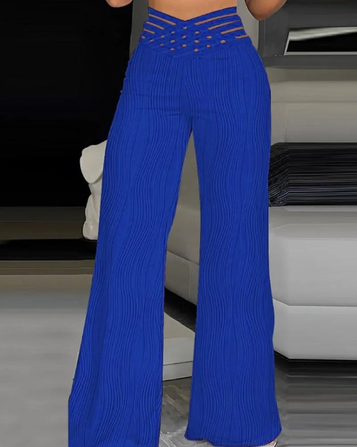 Emma | Hoge Taille Crisscross Broek