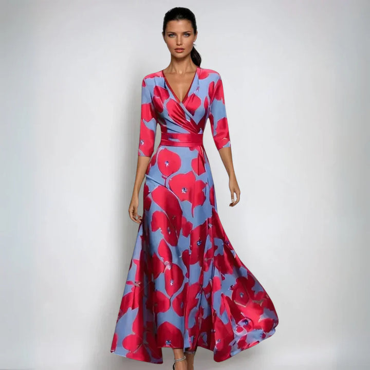 Eliana™ | Elegante Bloemige A-Lijn Jurk