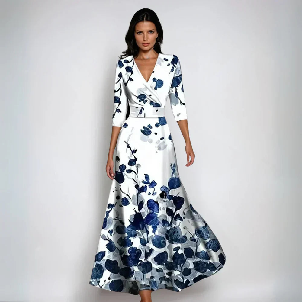 Eliana™ | Elegante Bloemige A-Lijn Jurk