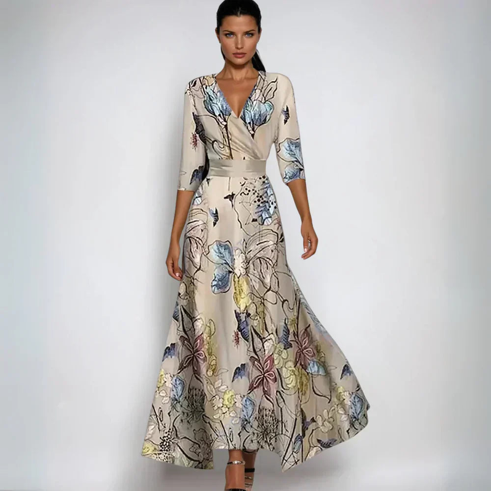 Eliana™ | Elegante Bloemige A-Lijn Jurk