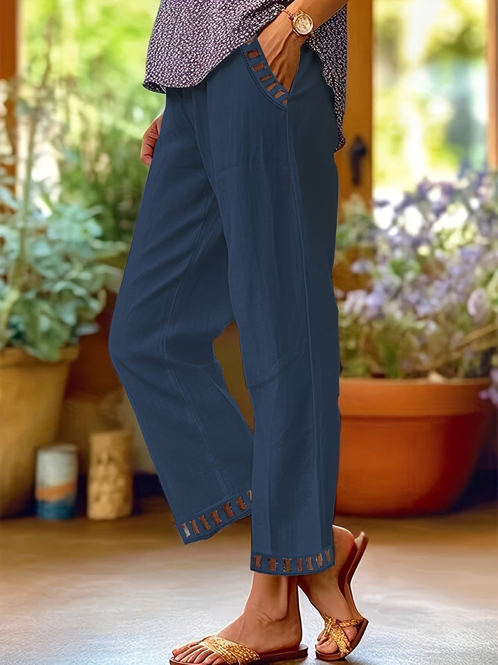 Wren – Relaxed Contrast Trim Cropped Broek