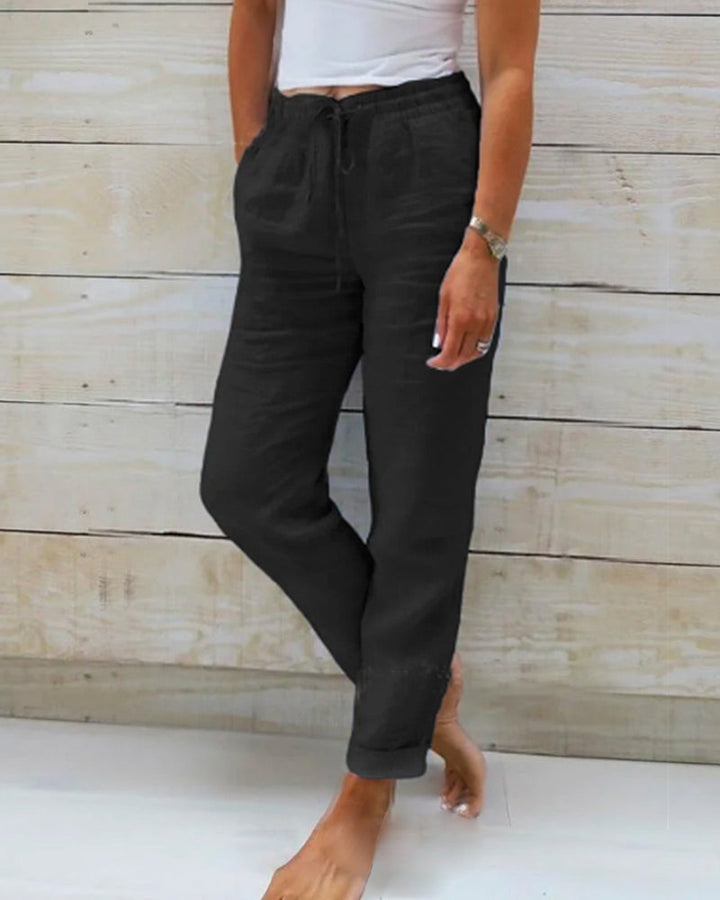 Allison - Luxe Katoen-Linnen Tailored Broek