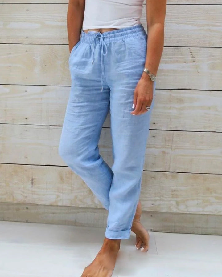Allison - Luxe Katoen-Linnen Tailored Broek