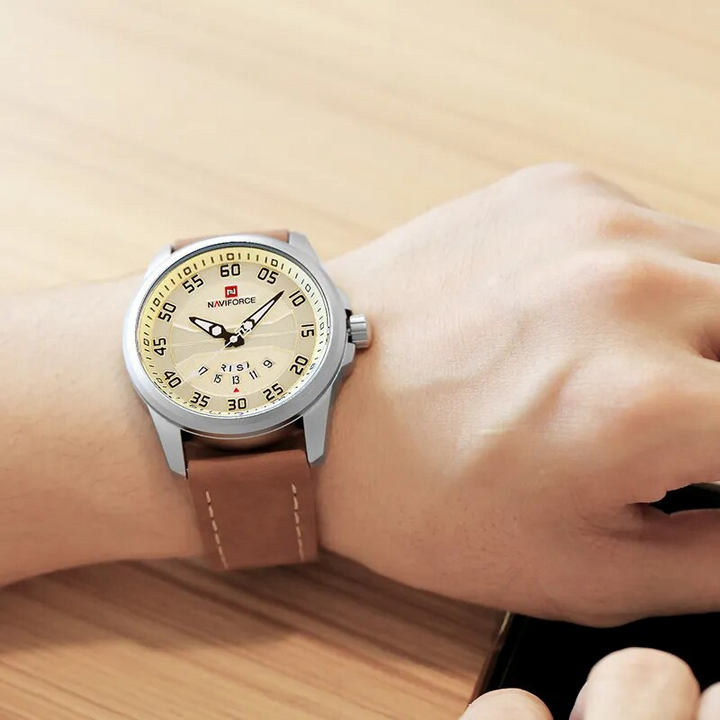 Veelzijdige Kwarts Horloge met Leren Band