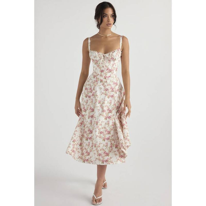 Mia™ | Midi-jurk met corset