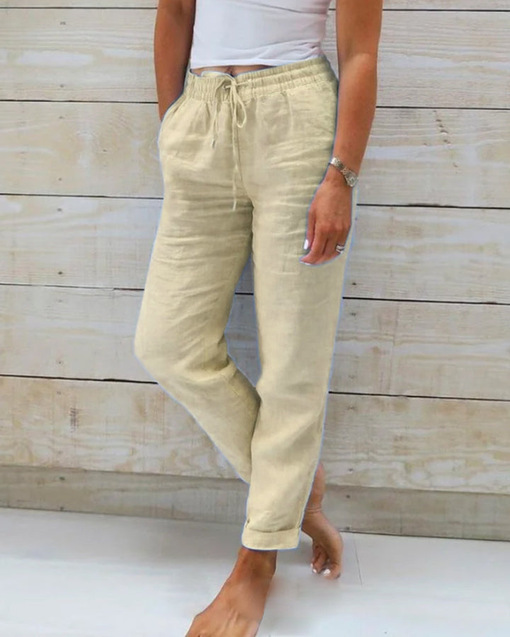 Allison - Luxe Katoen-Linnen Tailored Broek