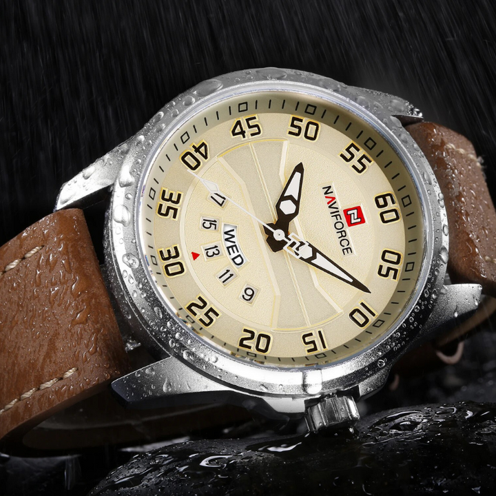 Veelzijdige Kwarts Horloge met Leren Band
