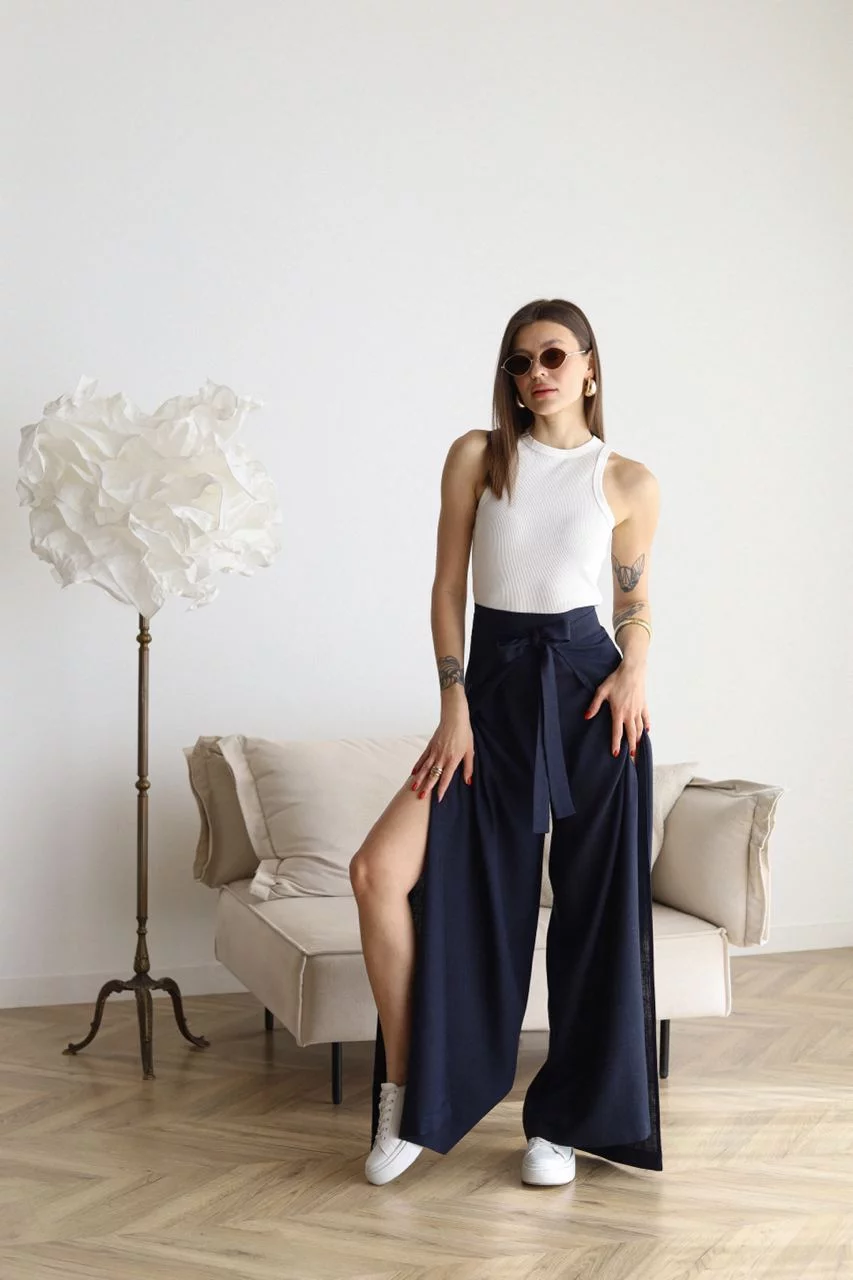 ARIANE – DAMEN WIDE-LEG LINNEN BROEKEN