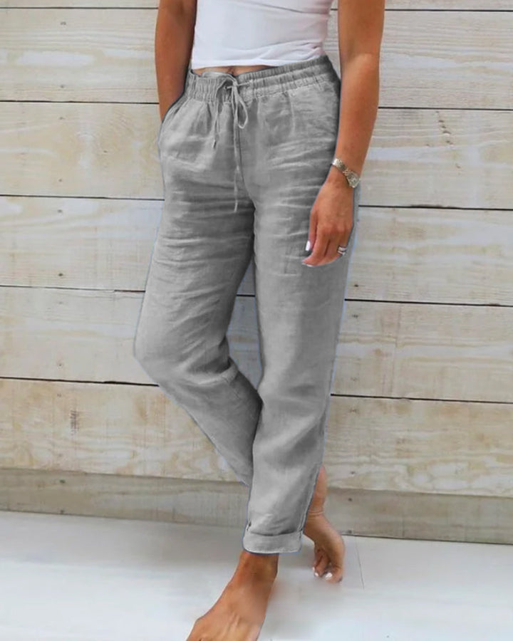 Allison - Luxe Katoen-Linnen Tailored Broek