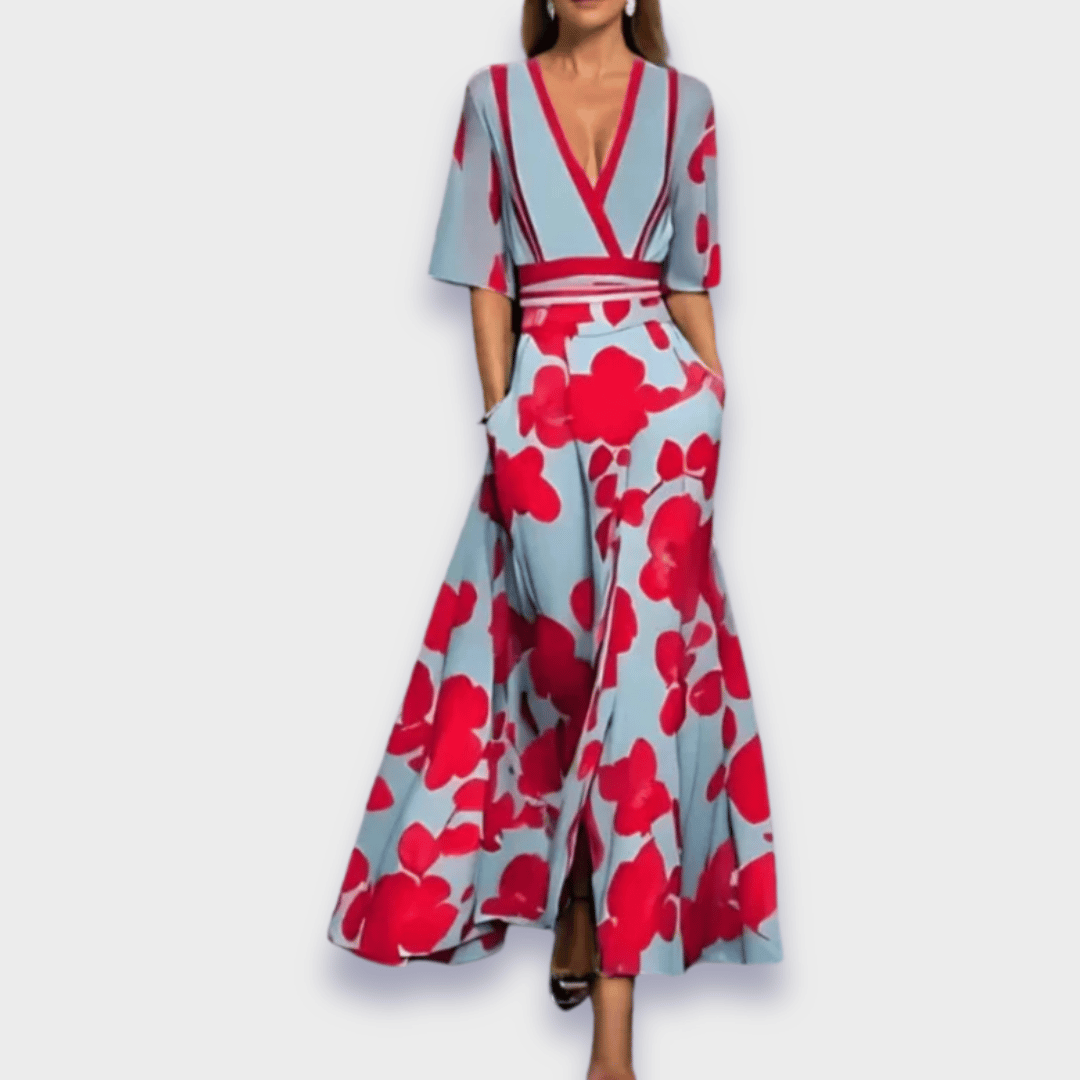 Eliana™ | Elegante Bloemige A-Lijn Jurk