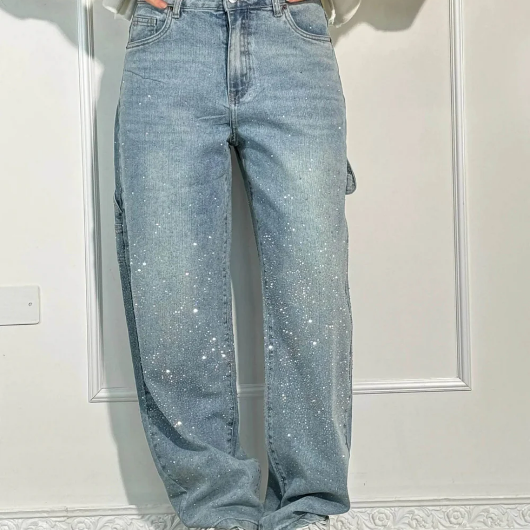 Raphaelle | Trendy Sterren Denim Cargo Broek