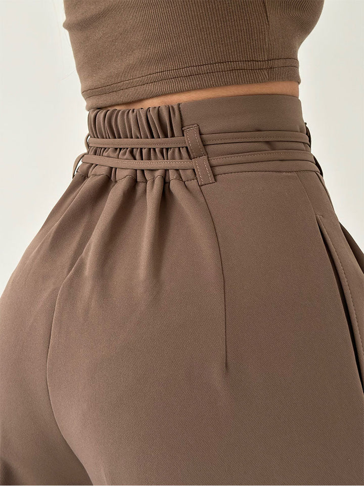 Josephine - Hoge Taille Broek met Brede Pijpen