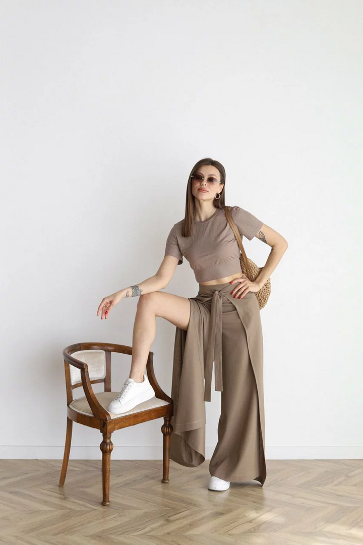 ARIANE – DAMEN WIDE-LEG LINNEN BROEKEN