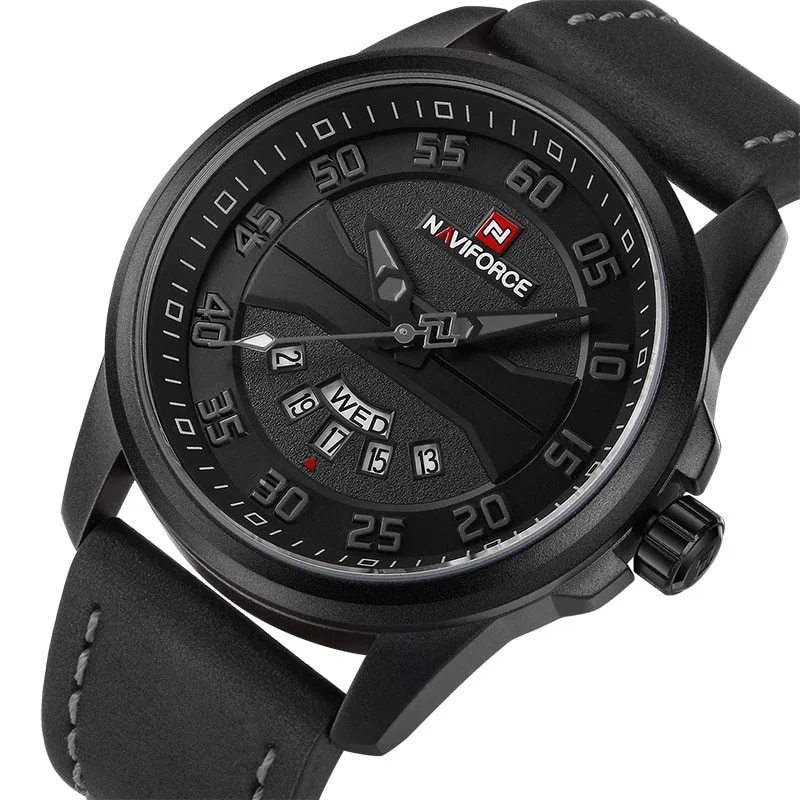 James - Quartz Horloge met Leren Band