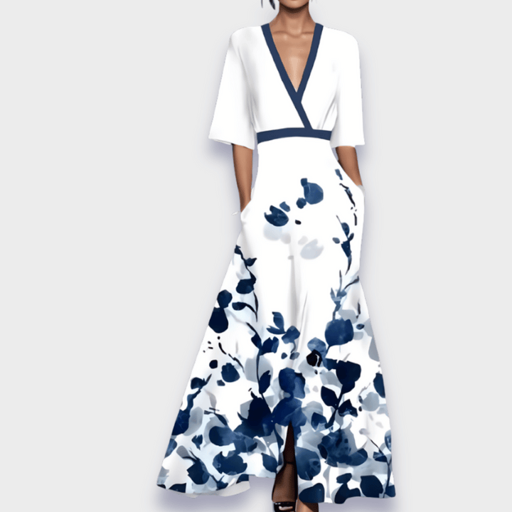 Eliana™ | Elegante Bloemige A-Lijn Jurk