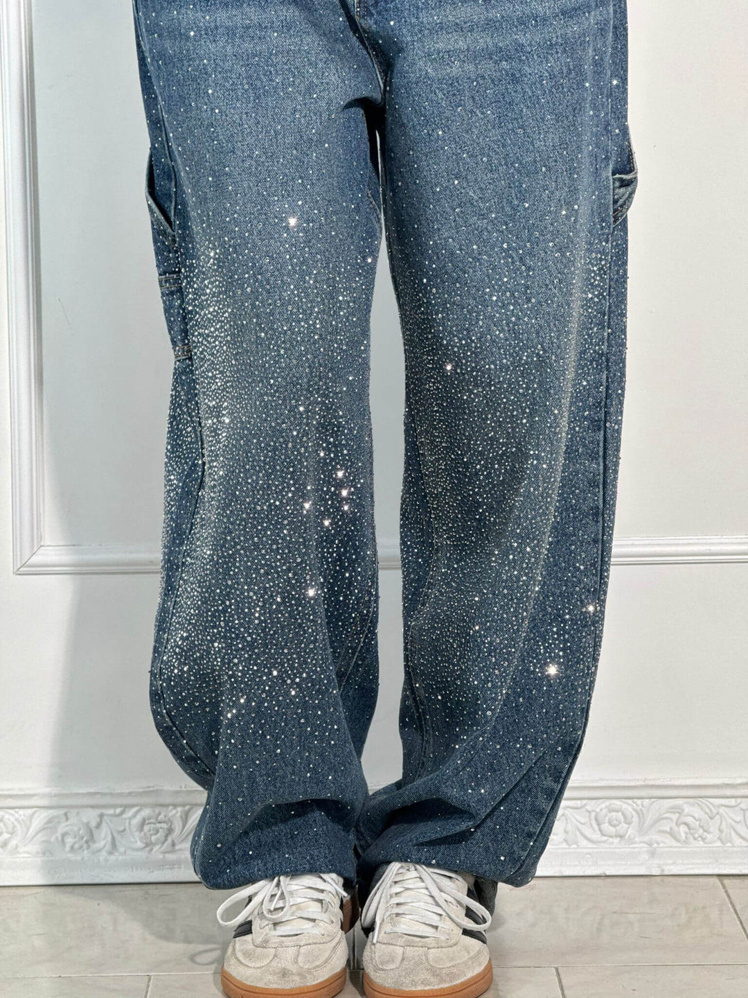 Victoria - Hoge Taille Glitter Jeans