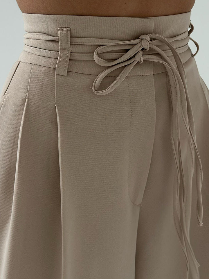 Josephine - Hoge Taille Broek met Brede Pijpen