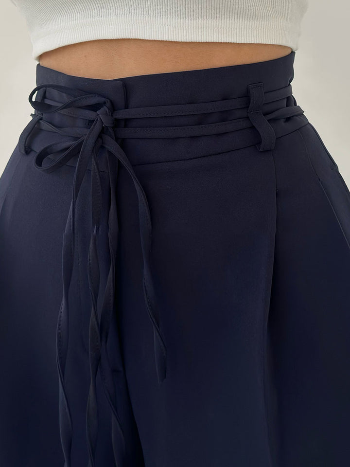 Josephine - Hoge Taille Broek met Brede Pijpen