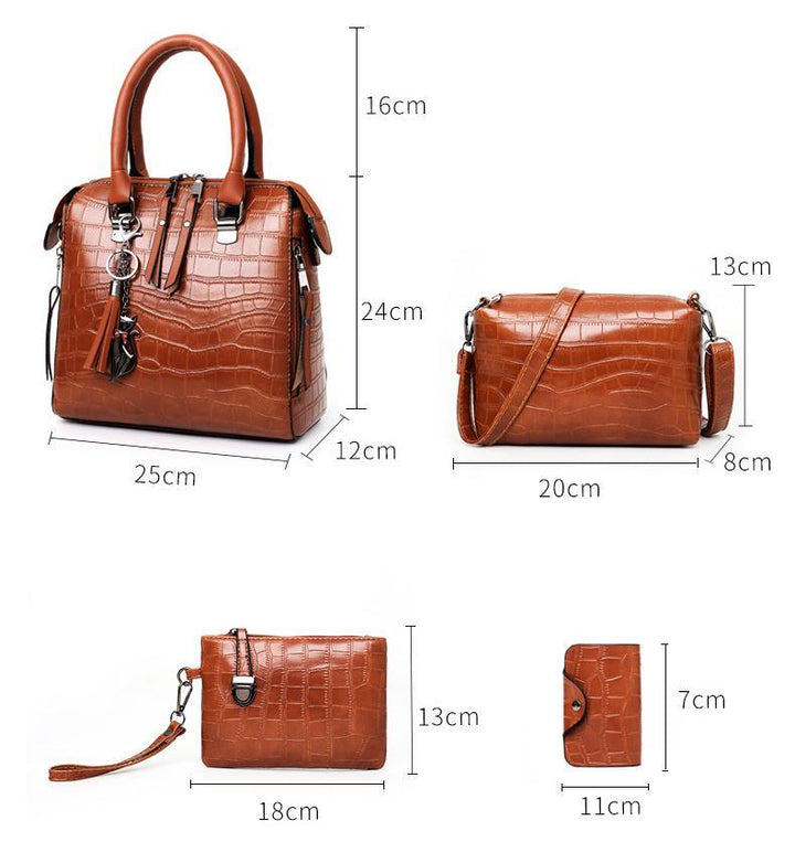 Olivia™ - 4-delig Modern Leren Tas Set