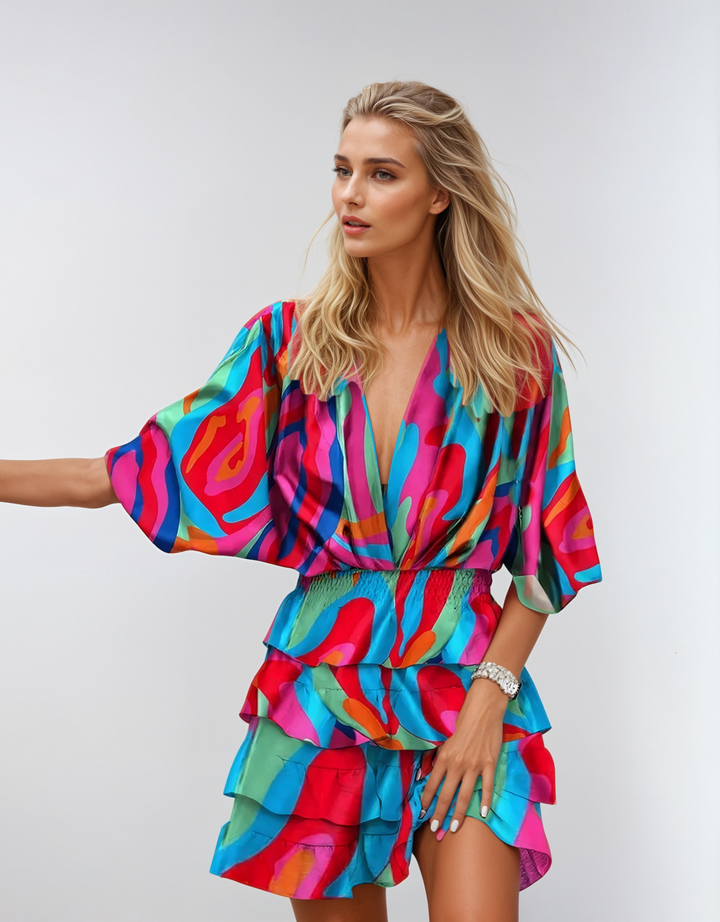 Zachi™ | Bloemen Midi Jurk