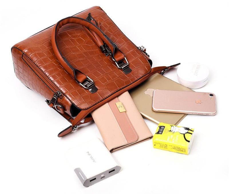Olivia™ - 4-delig Modern Leren Tas Set