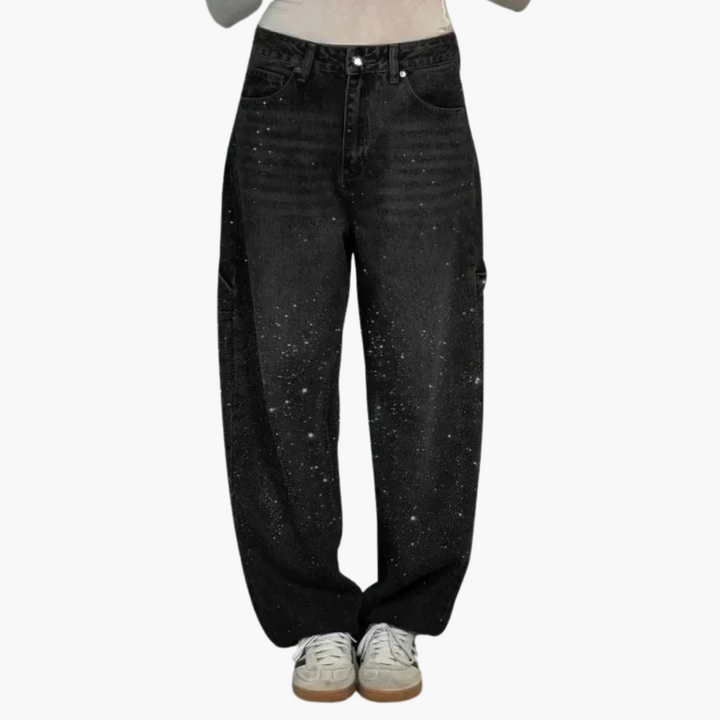 Victoria - Hoge Taille Glitter Jeans