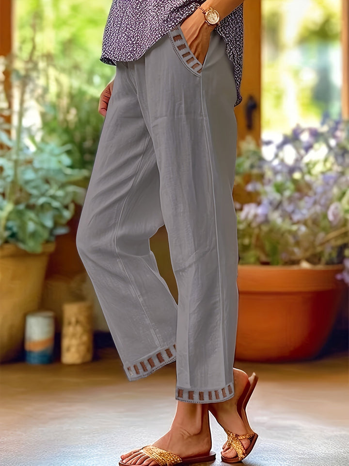 Wren – Ontspannen Cropped Broek met Contrastafwerking
