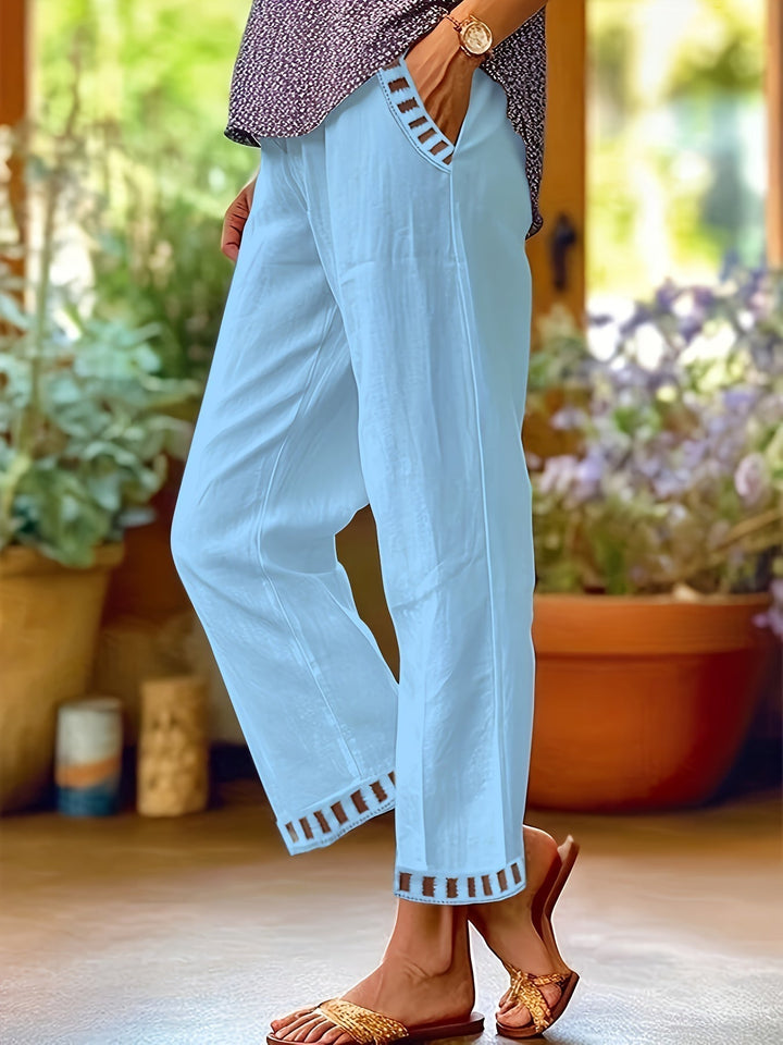 Wren – Ontspannen Cropped Broek met Contrastafwerking