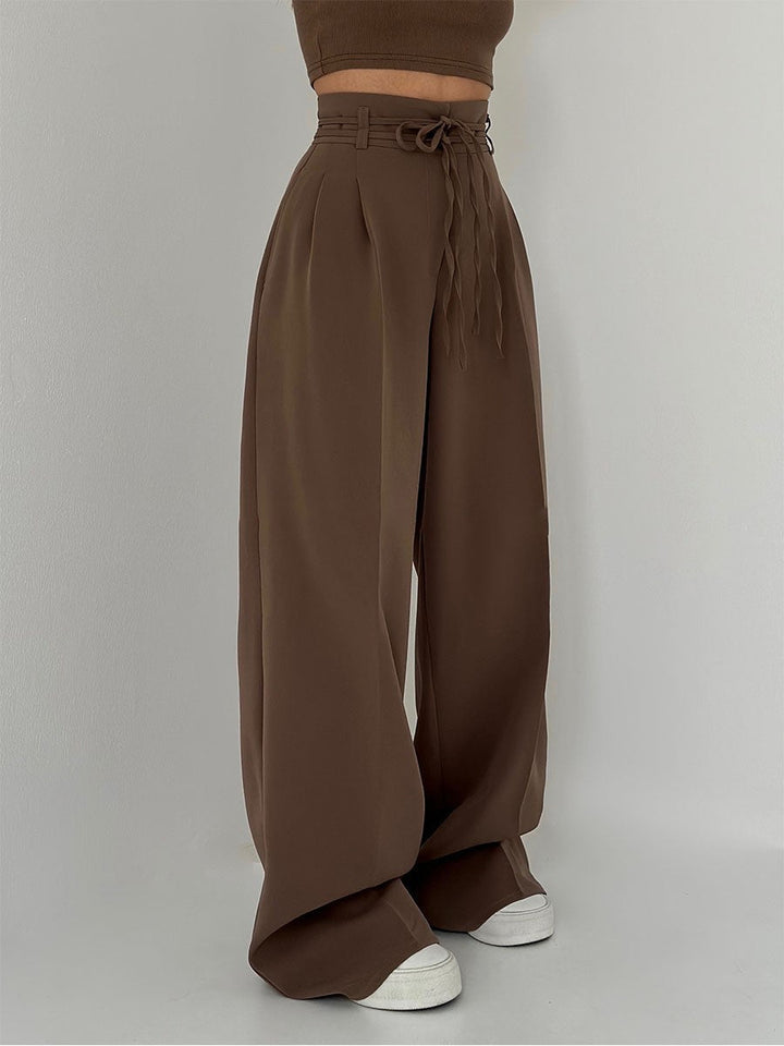Josephine - Hoge Taille Broek met Brede Pijpen