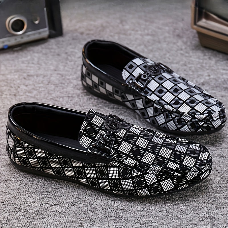 Lars™ – Stijlvolle Geruite PU Lederen Instappers