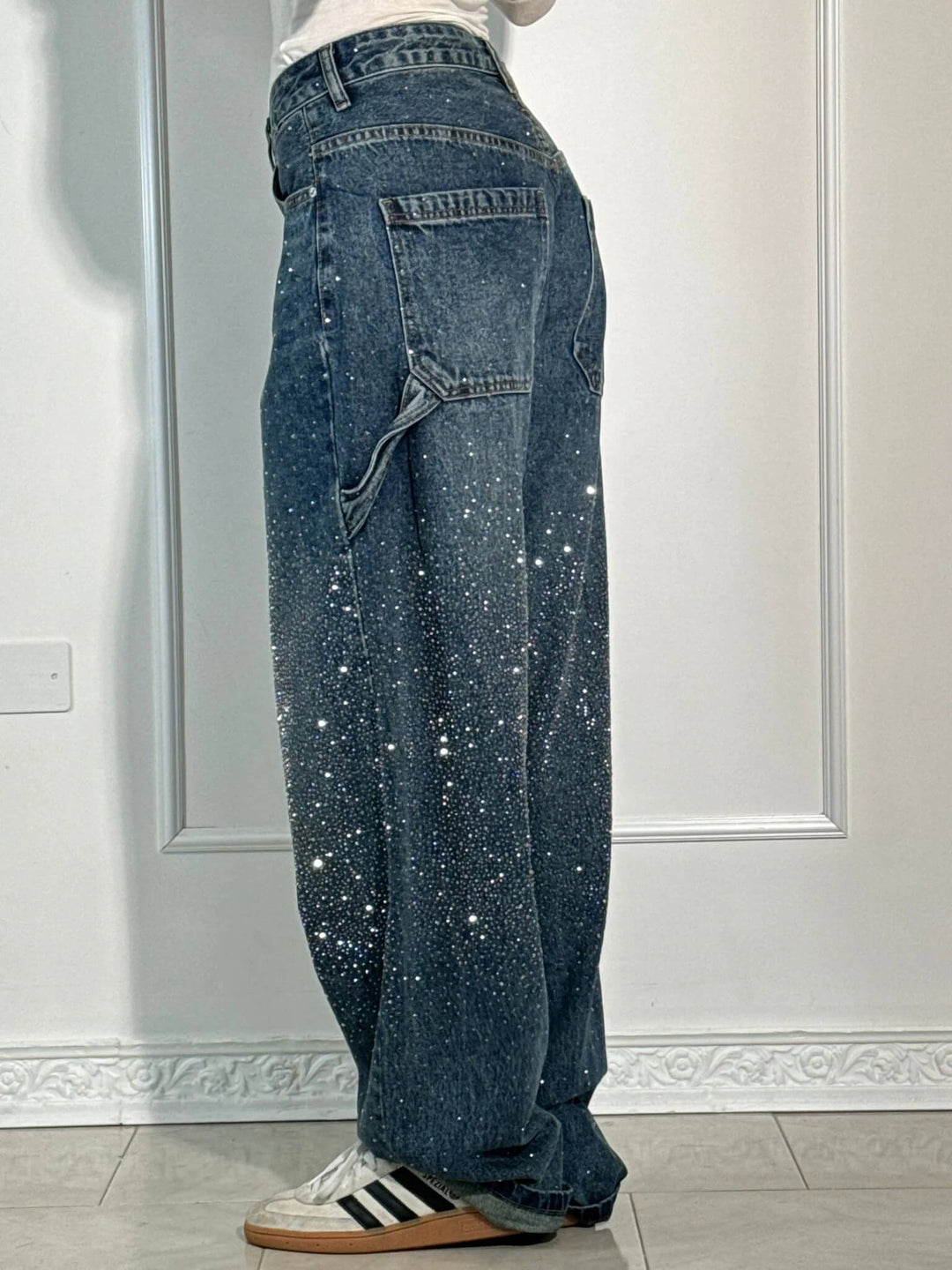 Victoria - Hoge Taille Glitter Jeans