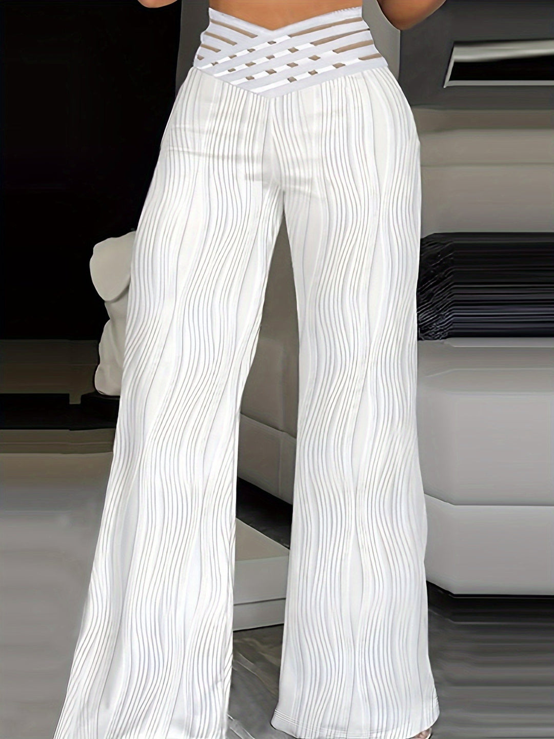 Emma | Hoge Taille Crisscross Broek