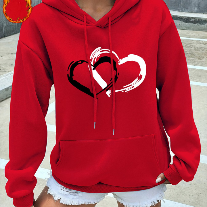 Aria™ – Hartpatroon Comfortabele Hoodie