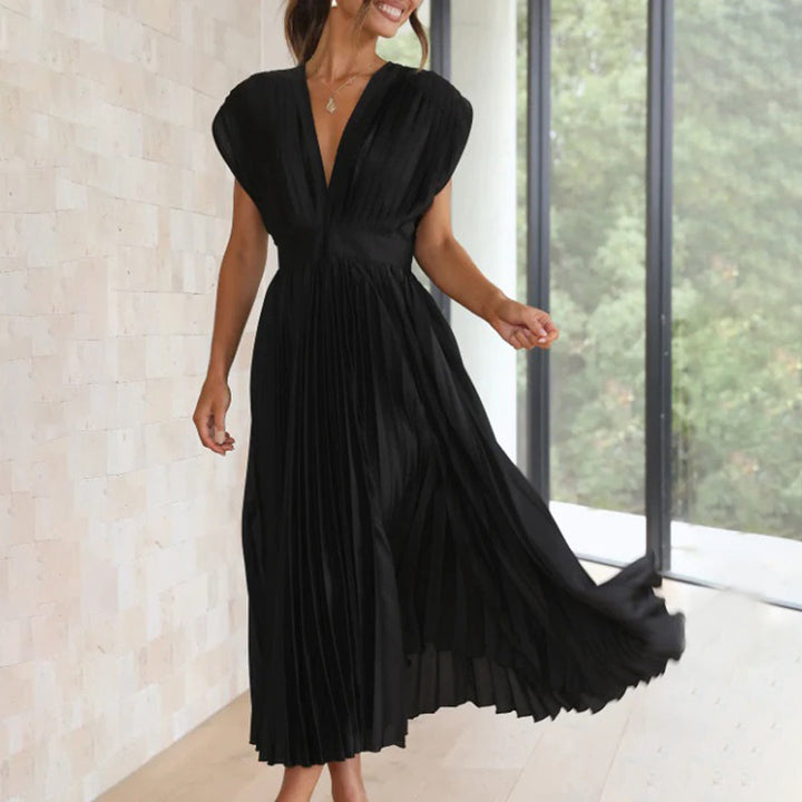 Marni™ | Tijdloze Plissé Midi-jurk