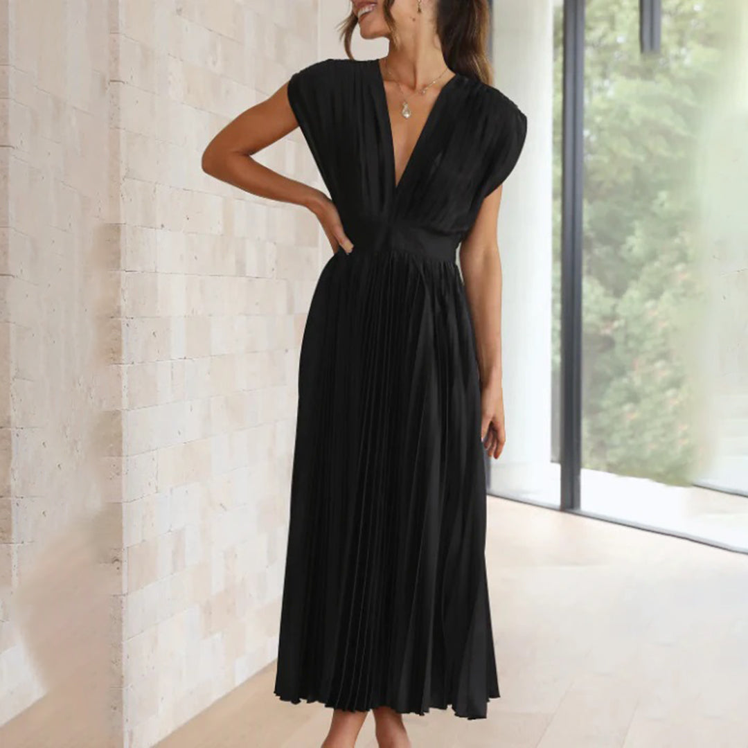 Marni™ | Tijdloze Plissé Midi-jurk