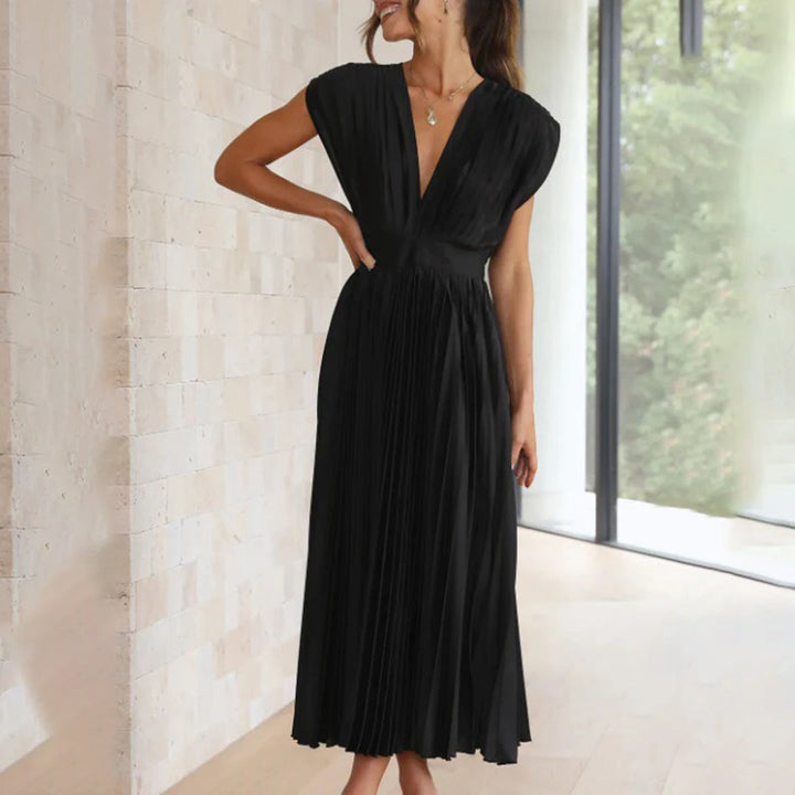 Marni™ | Tijdloze Plissé Midi-jurk