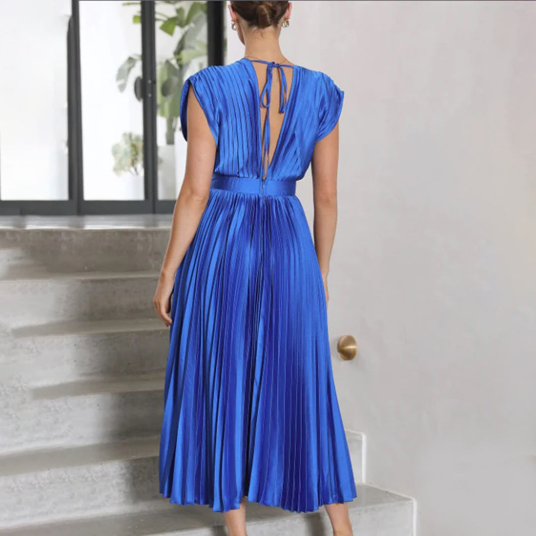 Marni™ | Tijdloze Plissé Midi-jurk