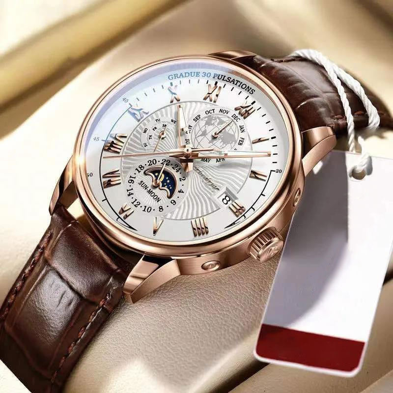 Trendy High-End Licht Kwarts Horloge