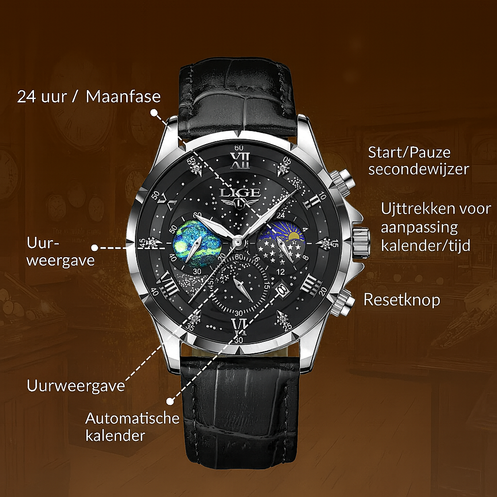 Elegant maanfasehorloge