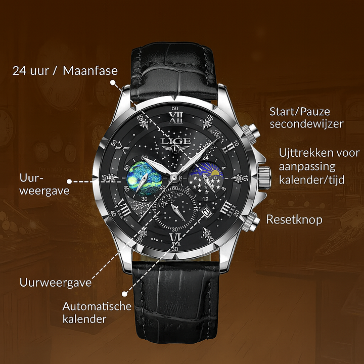 Elegant maanfasehorloge