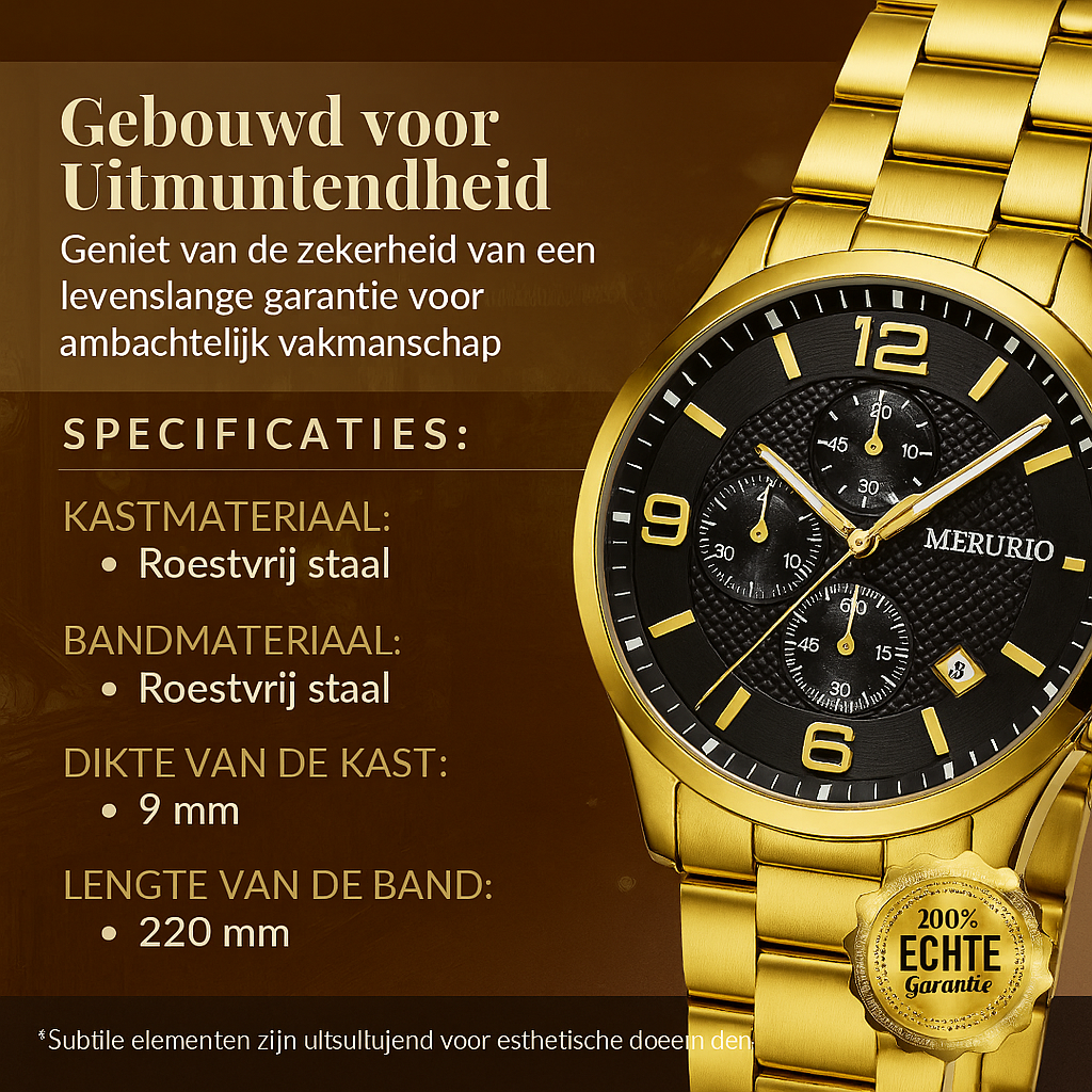 Luxe zakelijk herenhorloge