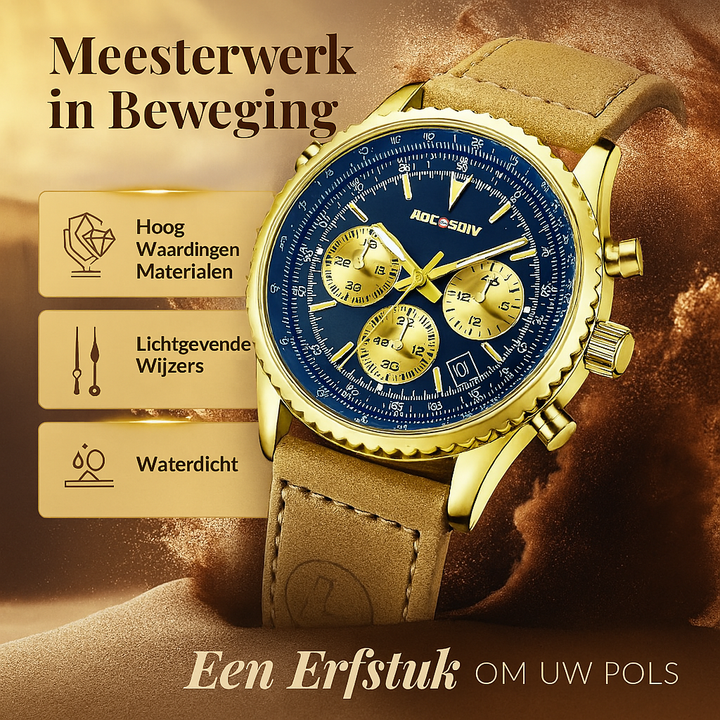 Luxe chronograafhorloge