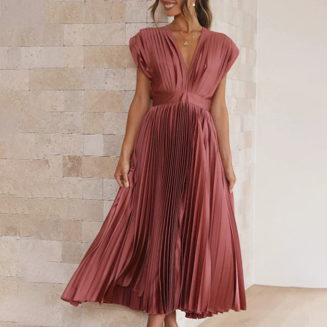 Marni™ | Tijdloze Plissé Midi-jurk