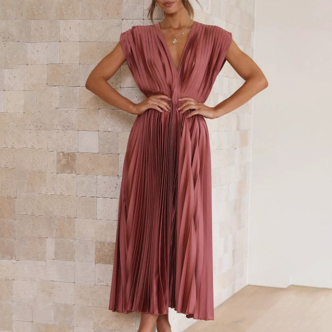 Marni™ | Tijdloze Plissé Midi-jurk